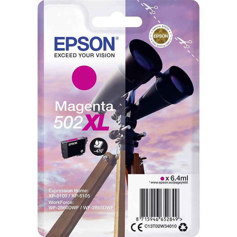 Foto van Epson 502xl cartridge magenta