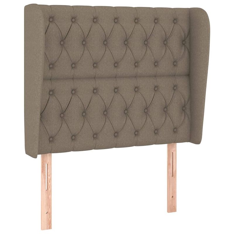 Foto van The living store hoofdeind - hoofdbord - 93 x 23 x 118/128 cm - taupe