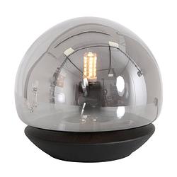Foto van Eigentijdse tafellamp - steinhauer - glas - eigentijds - g9 - l: 22cm - voor binnen - woonkamer - eetkamer - zwart