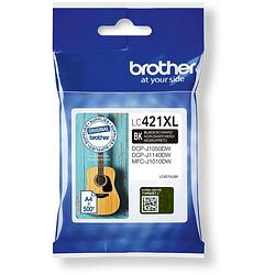 Foto van Brother inktcartridge, 500 pagina'ss, oem lc-421xlbk, zwart 5 stuks