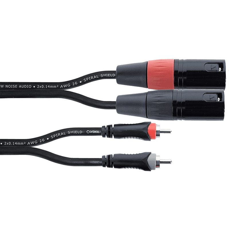 Foto van Cordial eu3mc elements verloopkabel 2x xlr male - 2x rca male 3m