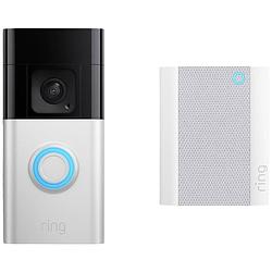 Foto van Ring video doorbell + chime (2nd gen) video-deurintercom via wifi wifi nikkel (mat), zwart