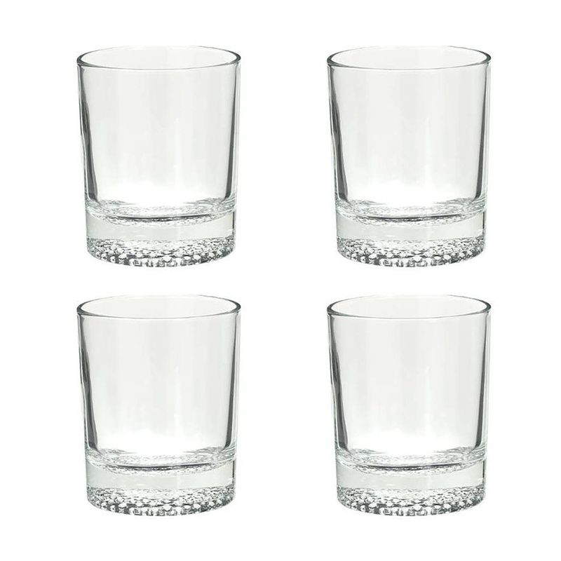 Foto van Secret de gourmet whisky tumbler glazen - 8x - transparant - 300 ml - whiskeyglazen