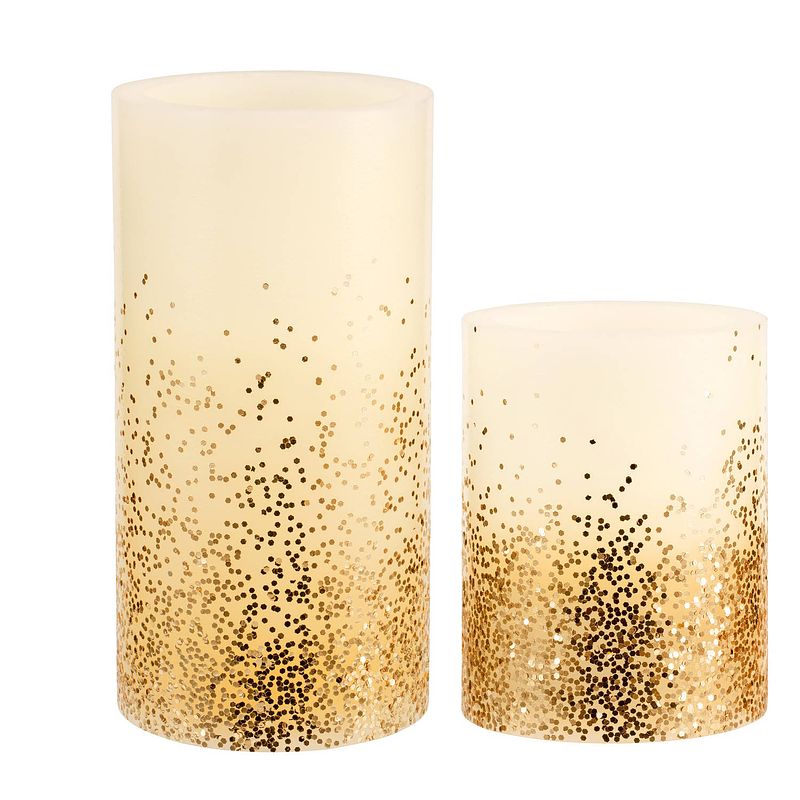 Foto van Pauleen led-kaarsen wax golden glitter - 2 stuks