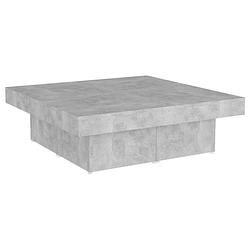 Foto van Vidaxl salontafel 90x90x28 cm spaanplaat betongrijs