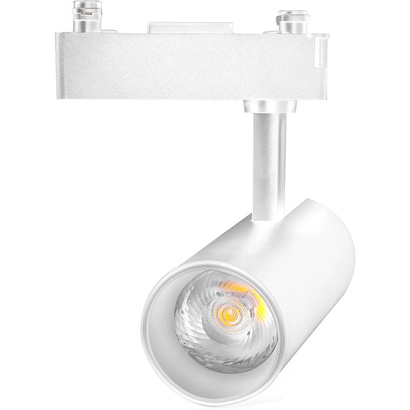 Foto van Led railverlichting - track spot - aigi - 1 fase - 10w - natuurlijk wit 4000k - rond - wit