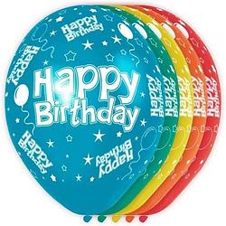 Foto van 5x happy birthday party helium ballonnen 30 cm - ballonnen