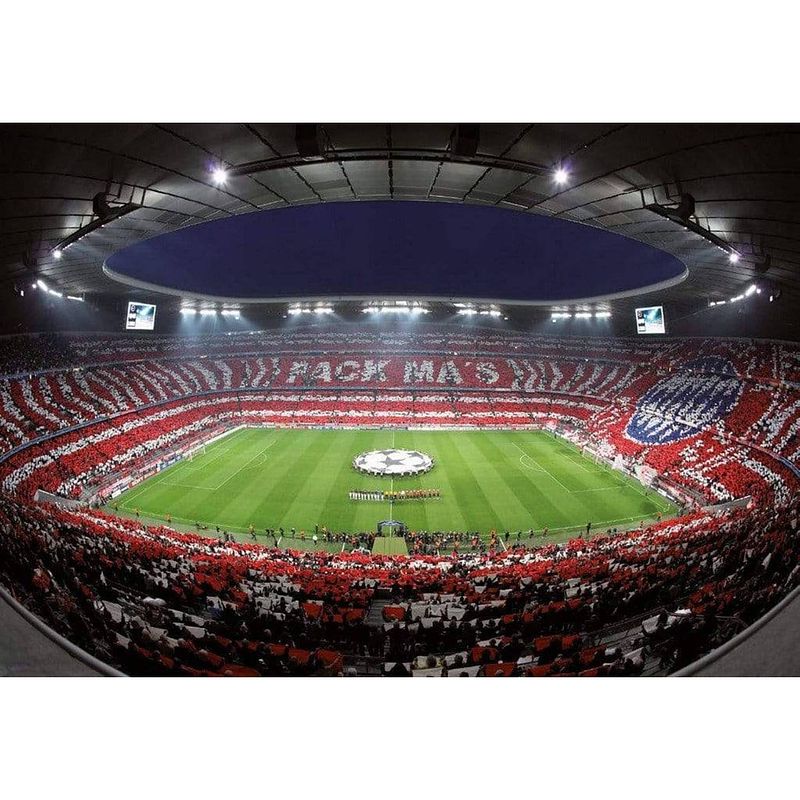 Foto van Wizard+genius fc bayern münchen choreo fotobehang 366x254cm 8-delen