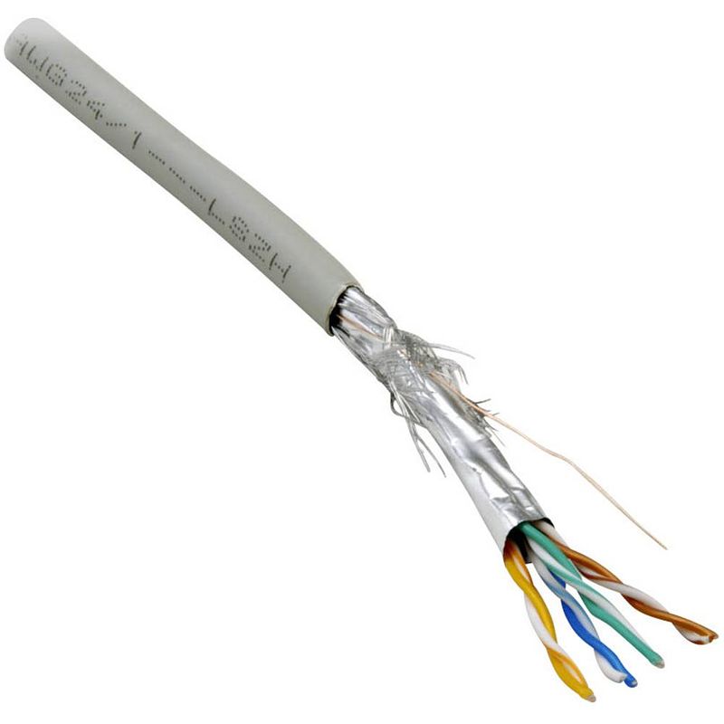 Foto van Bkl electronic 10010797 netwerkkabel cat 5e sf/utp 8 x 0.205 mm² grijs 100 stuk(s)