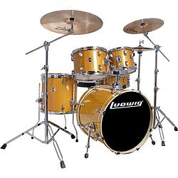 Foto van Ludwig el. evolution gold sparkle fusion 5d. shellset met hw.