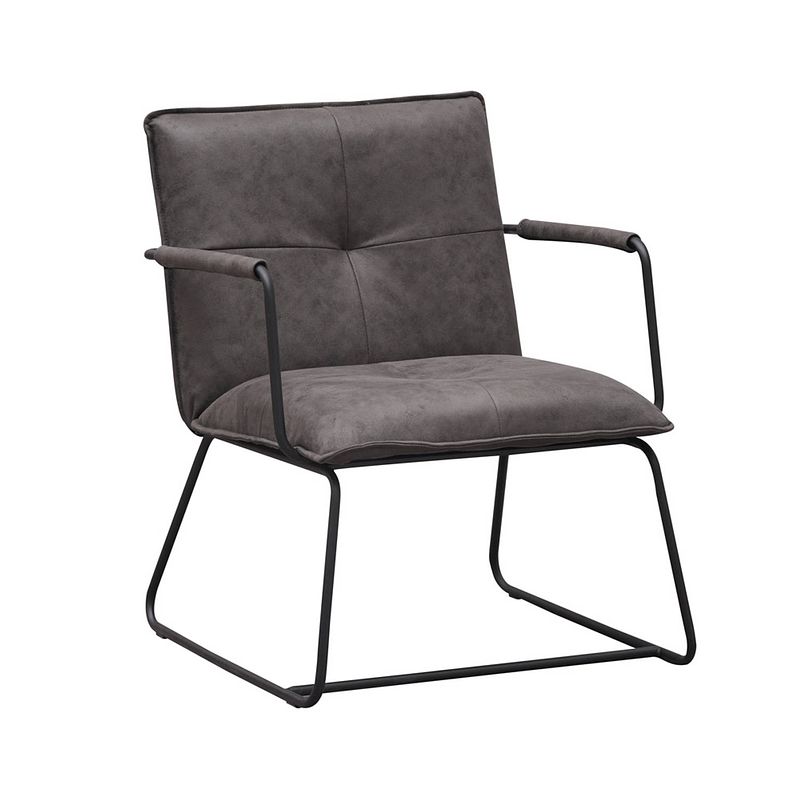 Foto van Industriële fauteuil hailey antraciet ecoleder