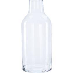 Foto van 1x flesvormige bloemenvazen/decoratie vazen/boeketvazen transparant glas 3300 ml - vazen