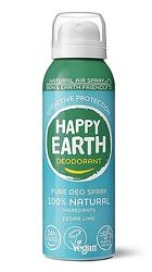 Foto van Happy earth pure deo spray ceder lime