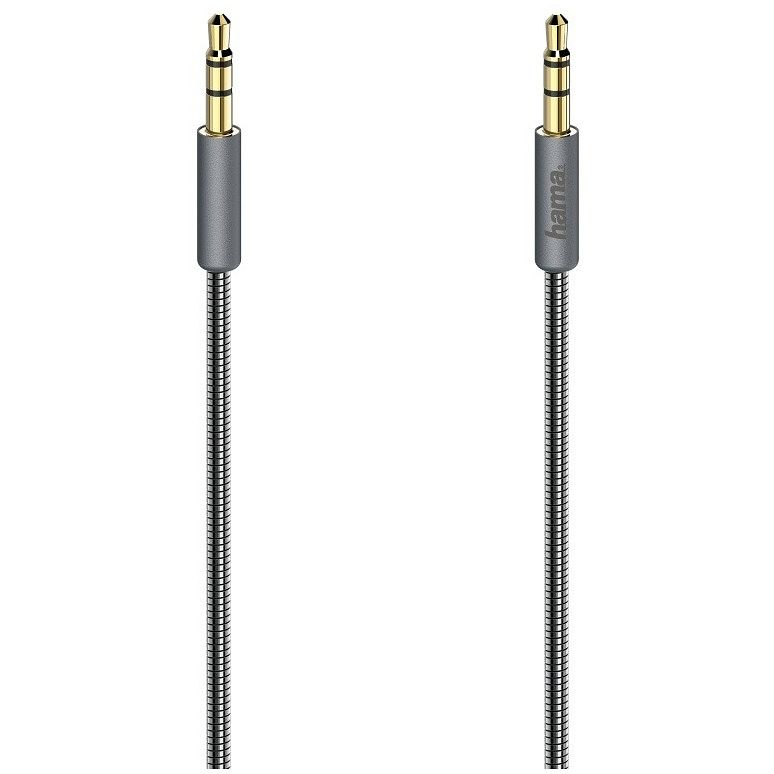 Foto van Hama audiokabel elite, 3,5-mm-jack-stereo - stereo, metaal, verguld, 0,75 m mini jack kabel