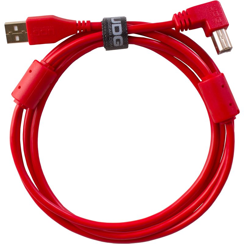 Foto van Udg u95006rd audio kabel usb 2.0 a-b haaks rood 3m