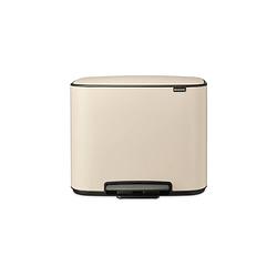 Foto van Brabantia bo pedaalemmer 11 + 23 liter met 2 kunststof binnenemmers - soft beige