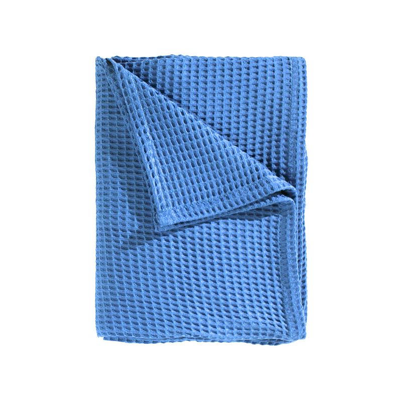 Foto van Heckett lane wafel plaid - royal blue 180x260cm