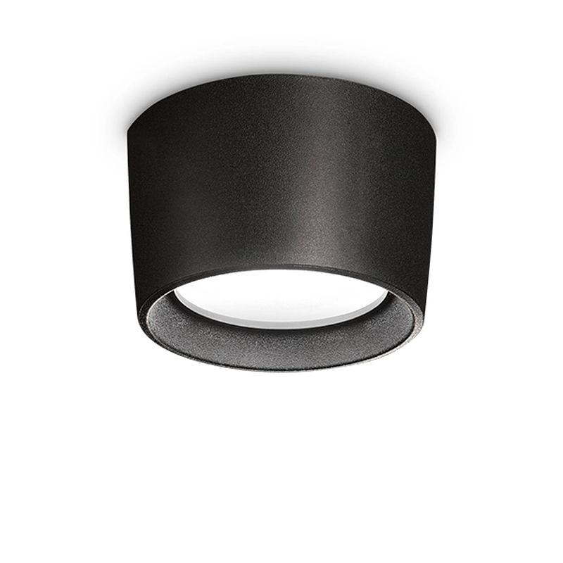 Foto van Ideal lux - livia - plafondlamp - metaal - gx53 - zwart