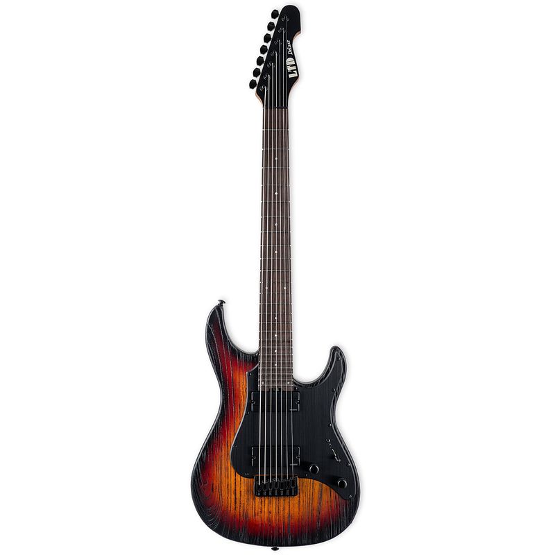 Foto van Esp ltd deluxe sn-1007 ht baritone fireblast 7-snarige elektrische gitaar