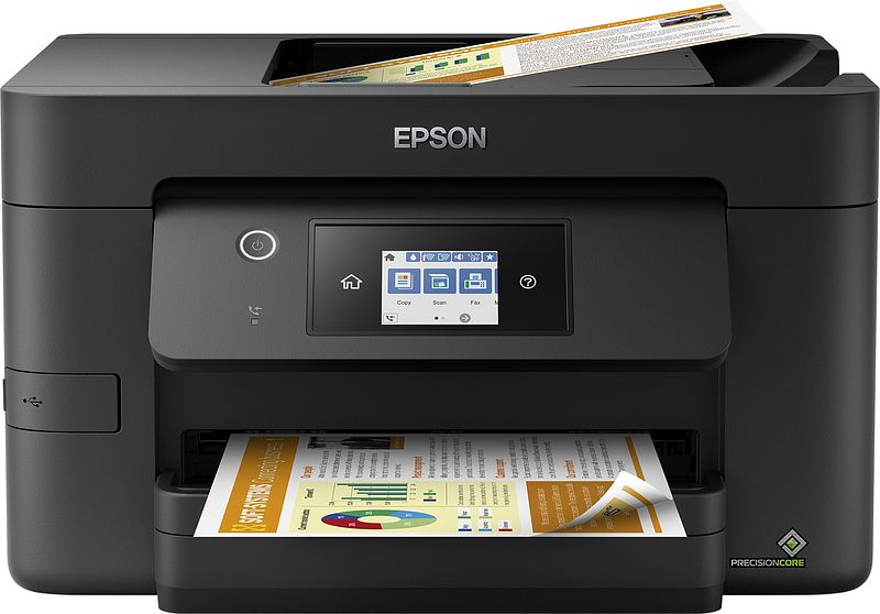 Foto van Epson workforce pro wf-3825dwf all-in-one inkjet printer zwart