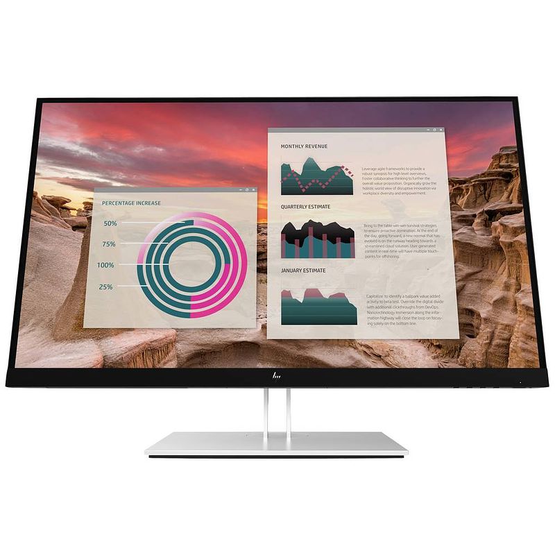 Foto van Hp e27u g4 lcd-monitor 68.6 cm (27 inch) energielabel e (a - g) 2560 x 1440 pixel qhd 5 ms usb-c®, displayport, hdmi, usb 3.2 gen 1 ips lcd