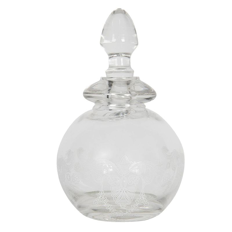 Foto van Clayre & eef parfum flesje ø 7*13 cm meerkleurig glas decoratie flesje