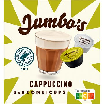 Foto van Jumbo'ss cappuccino koffiecups 2 x 8 combicups