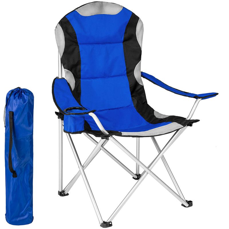 Foto van Tectake stoel basic campingstoel - blauw;zwart