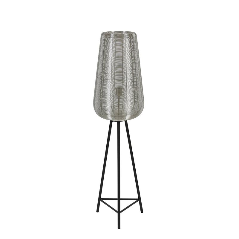 Foto van Light & living - vloerlamp adeta - 37x37x135cm - zilver