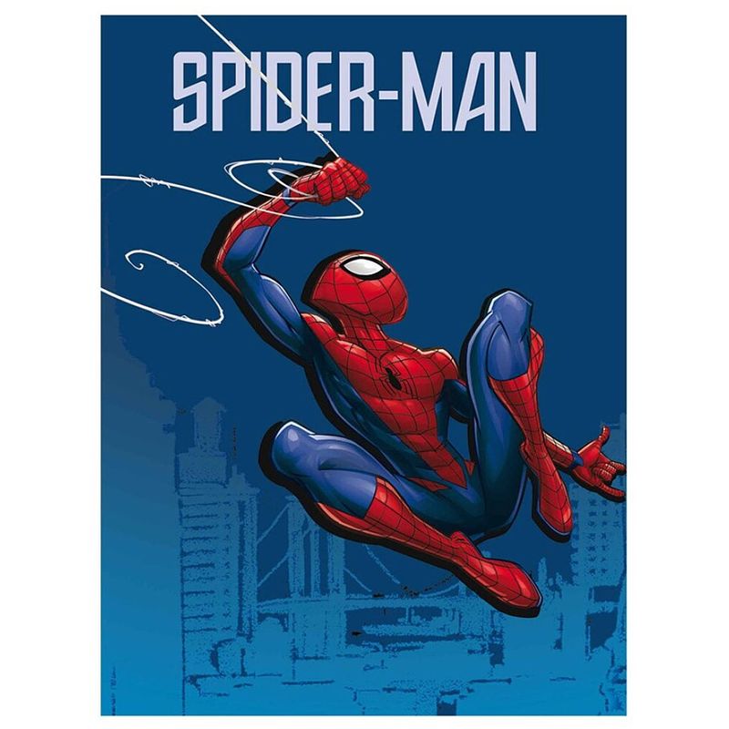 Foto van Marvel fleecedeken spider-man junior 140 x 100 cm blauw/rood