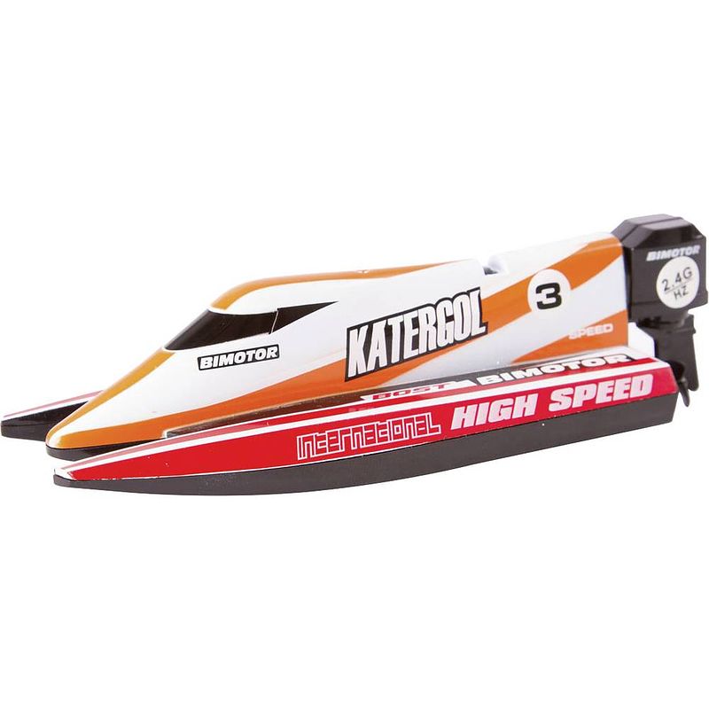 Foto van Invento mini race boat red rc boot voor beginners rtr 140 mm