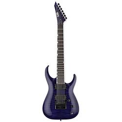 Foto van Esp ltd sh-7 see thru purple brian head welch signature 7-snarige elektrische gitaar met koffer