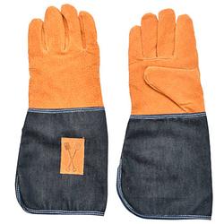 Foto van Esschert design tuinhandschoenen 16,8 x 36,4 cm katoen oranje