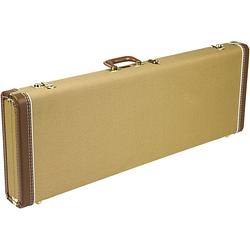Foto van Fender g&g deluxe strat/tele hardshell case tweed red poodle plush koffer voor stratocaster en telecaster