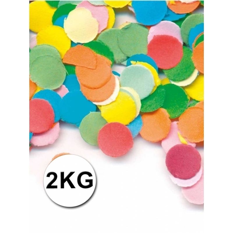 Foto van Confetti zak van 2 kilo multicolor brandvertragend - confetti
