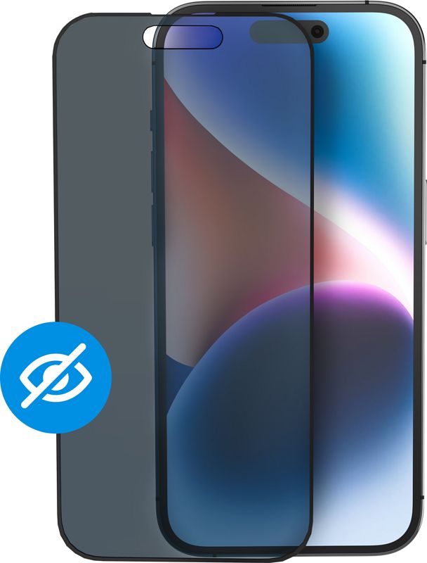 Foto van Bluebuilt apple iphone 15 pro privacy filter screenprotector glas