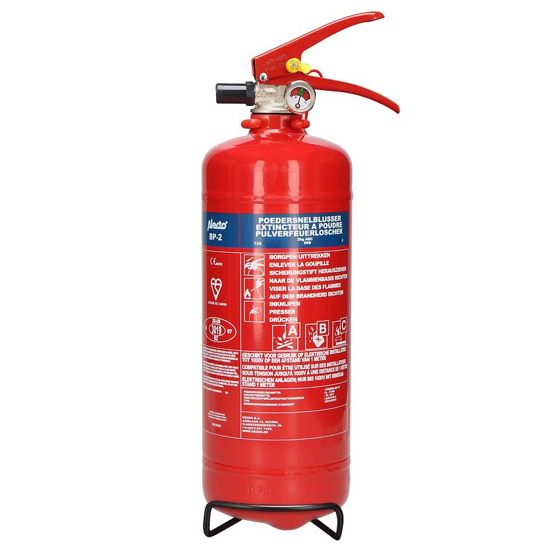 Foto van Poederblusser 2 kilogram alecto bp-2 rood