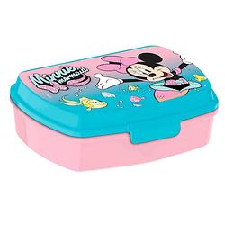Foto van Disney minnie mousea broodtrommel/lunchbox voor kinderen - blauwa  - kunststof - 20 x 10 cm - lunchboxen