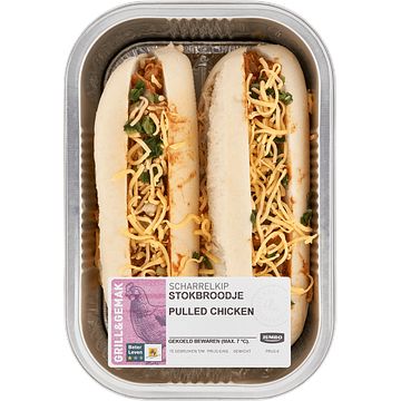 Foto van Jumbo stokbroodje pulled chicken 356g