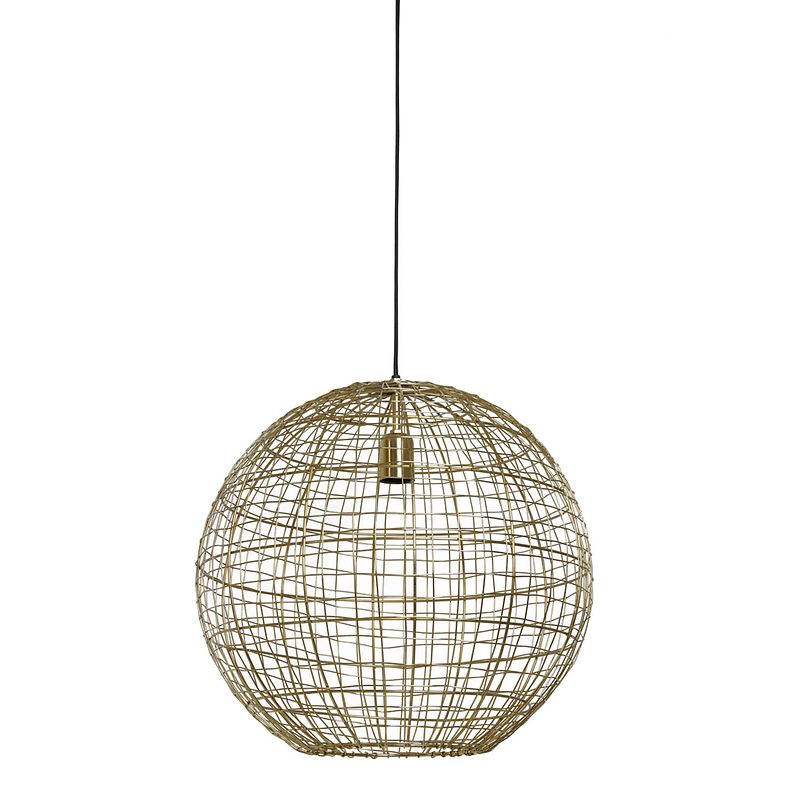 Foto van Light & living - hanglamp mirana - 46x46x43 - goud