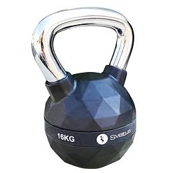 Foto van Sveltus kettlebell diamond 16 kg staal/polyurenthaan zwart