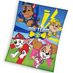 Foto van Paw patrol fleece deken one team - 110 x 140 cm - polyester