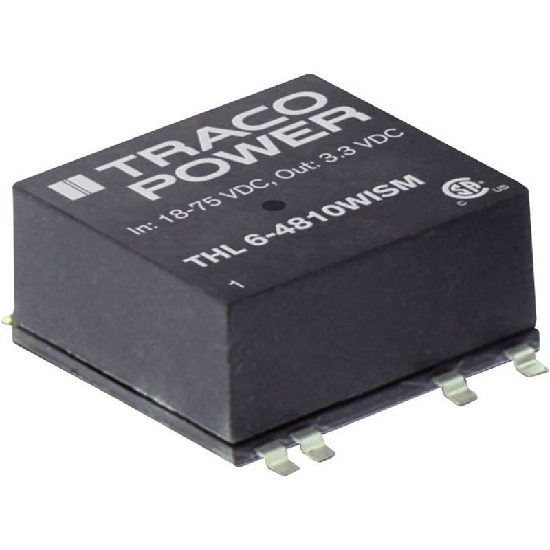 Foto van Tracopower thl 6-2422wism dc/dc-converter, smd 24 v/dc 12 v/dc, -12 v/dc 250 ma 6 w aantal uitgangen: 2 x inhoud 1 stuk(s)