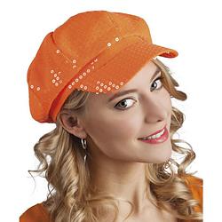 Foto van Boland cap spangles oranje dames