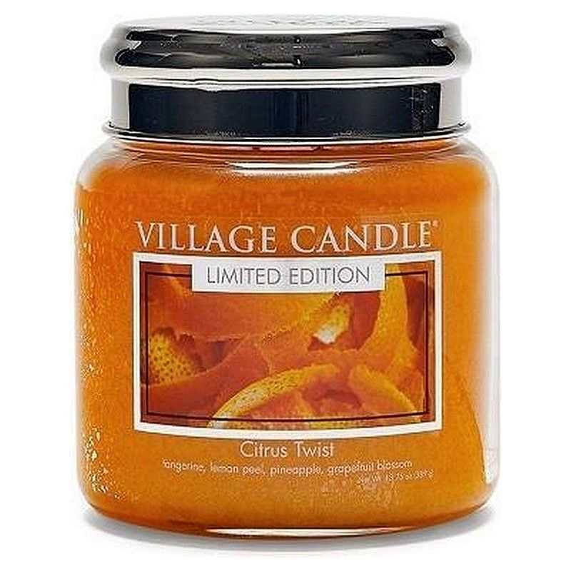 Foto van Village candle village geurkaars citrus twist manderijn citroenschil ananas grapefruitbloesem - medium jar