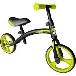 Foto van Skids control loopfiets met 2 wielen loopfiets 10 inch junior zwart/groen