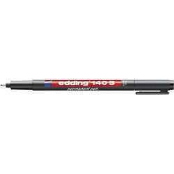 Foto van Edding foliestift 140 s permanent pen super fine zwart 4-140001