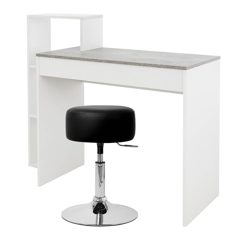 Foto van Bureau met legplank 110x72x40 cm wit hout ml design