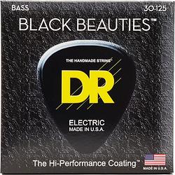 Foto van Dr strings bkb6-30 black beauties medium 30-125 6-snarige basgitaarsnaren