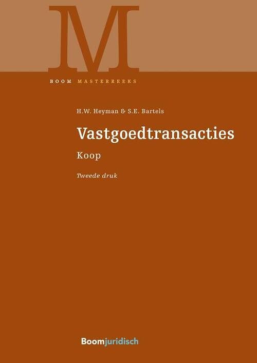 Foto van Vastgoedtransacties - h.w. heyman, s.e. bartels - hardcover (9789462908581)